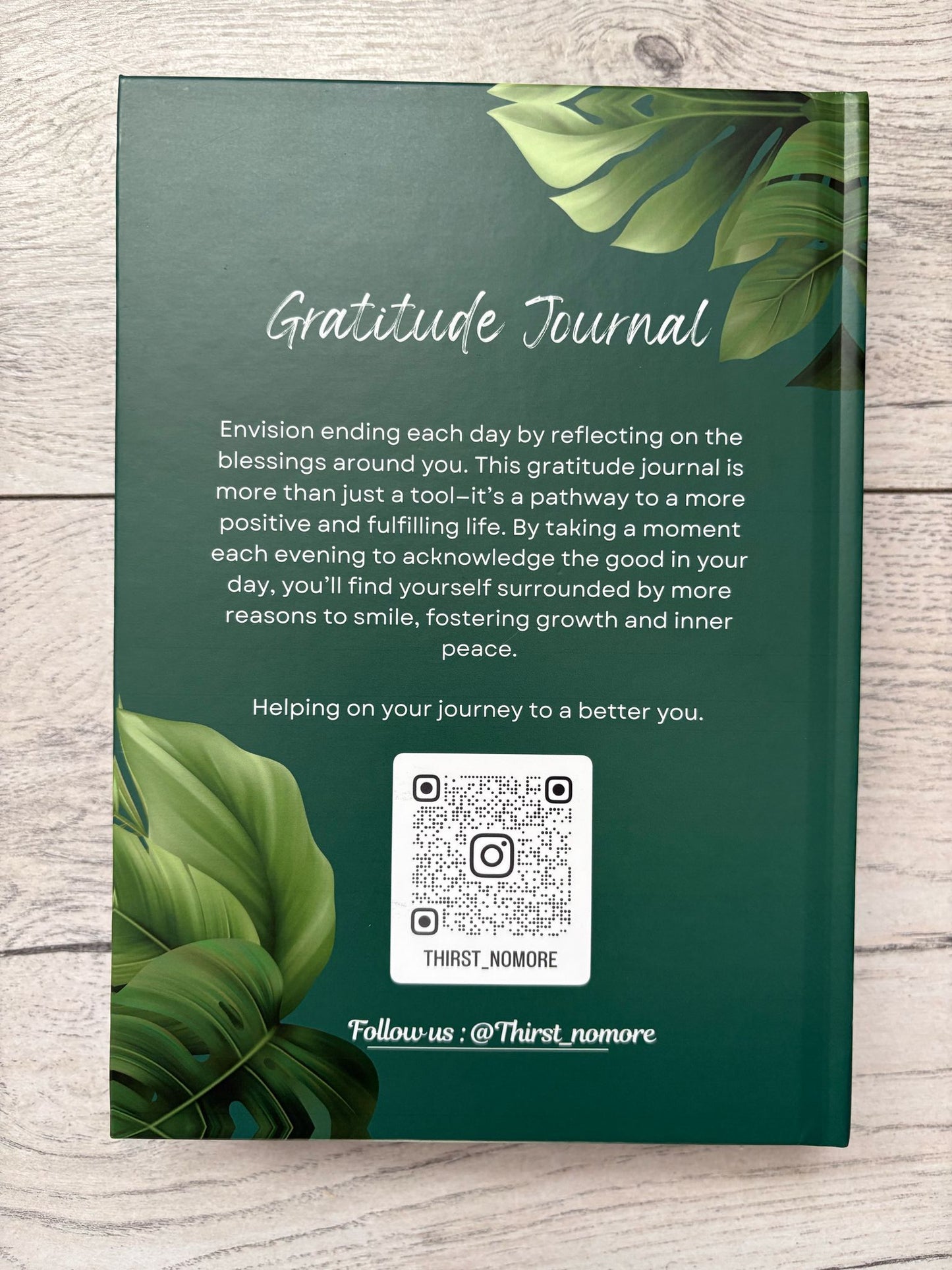 Gratitude Journal - A5 - Jungle Green - Back Cover