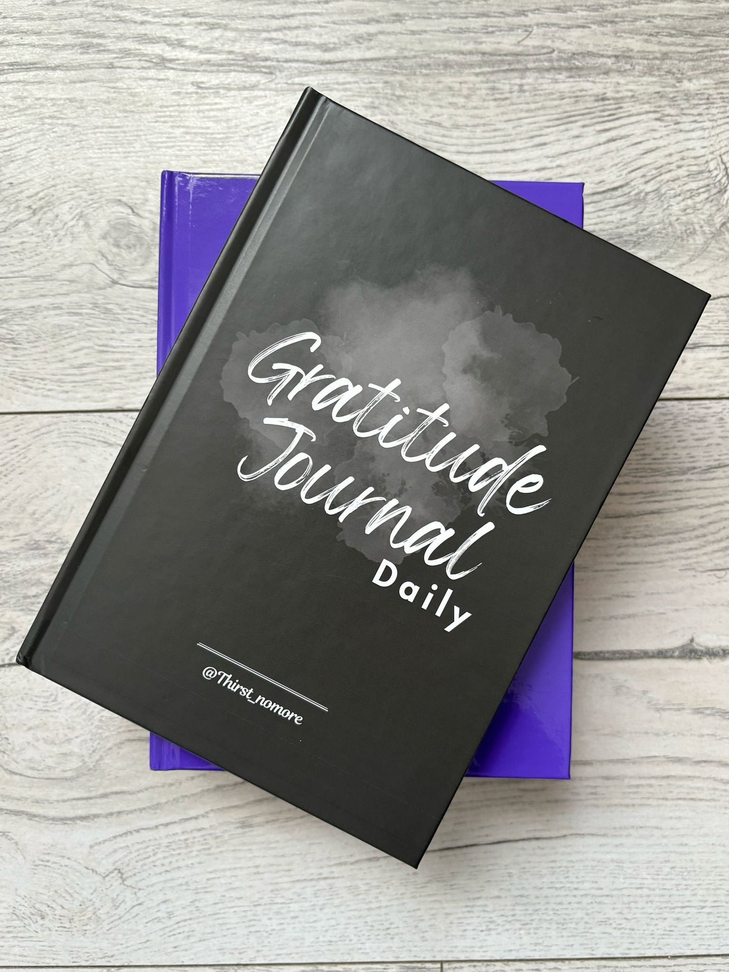 Gratitude Journal - A5 - Smokey Grey - Front Cover - 45 Angle