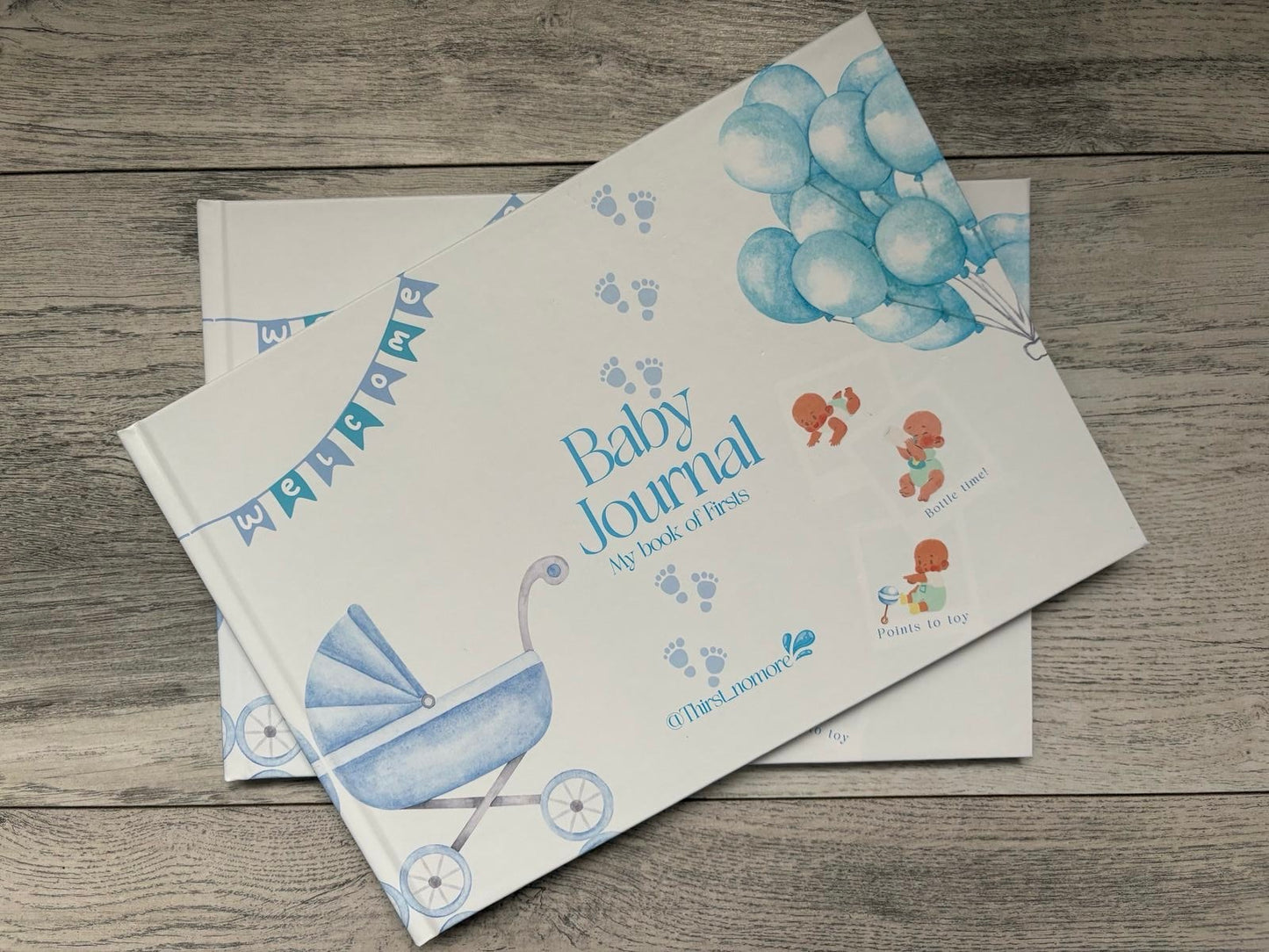 Boys Baby journal in the colour blue