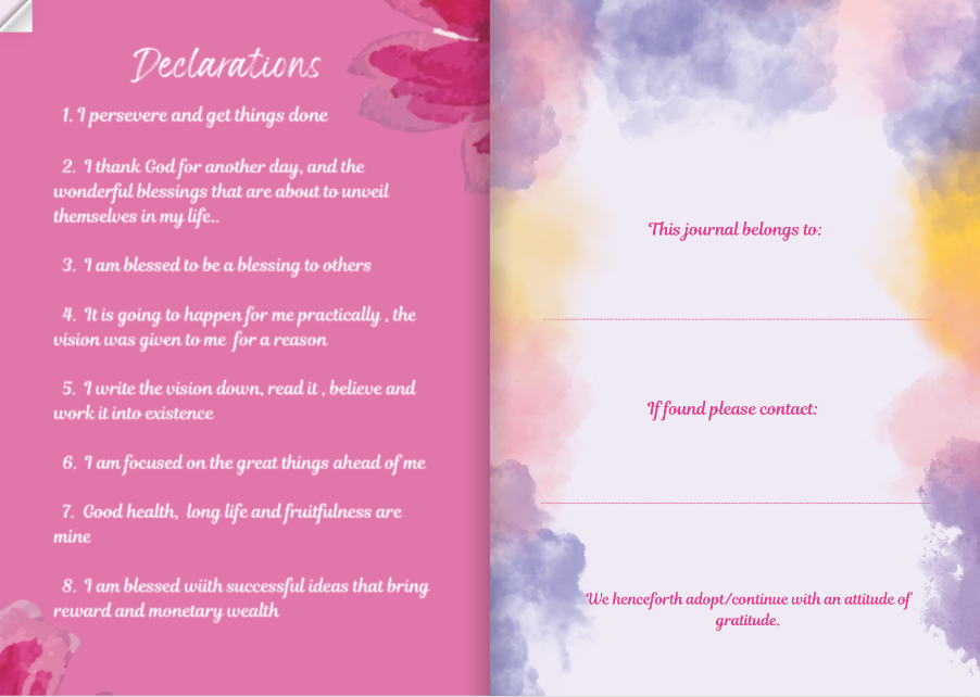 Gratitude Journal - Easter Pink