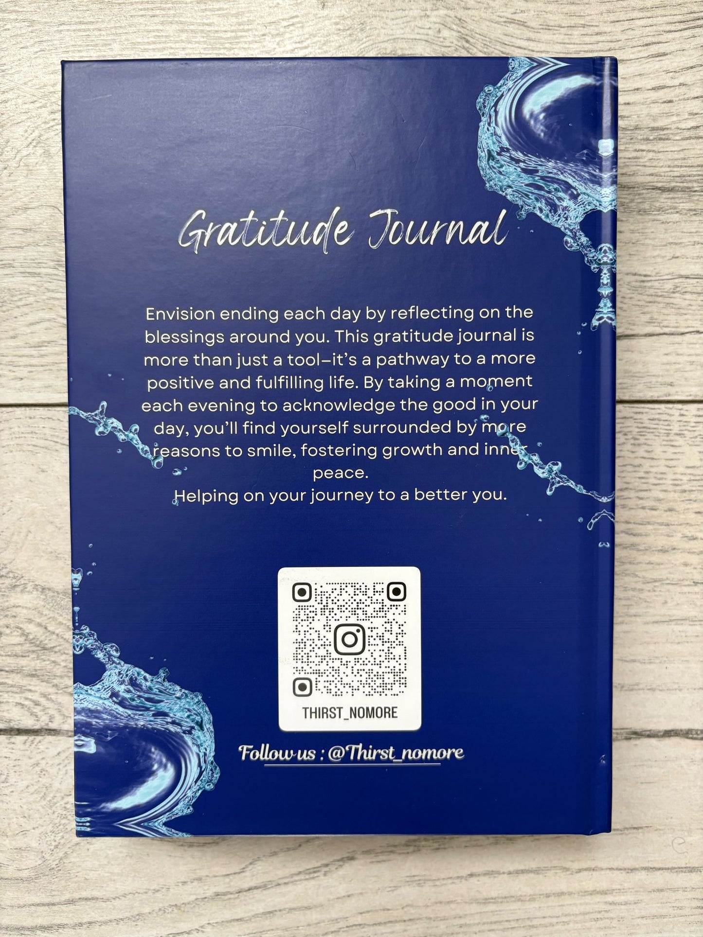 Gratitude Journal - A5 - Blue Water - Back Cover