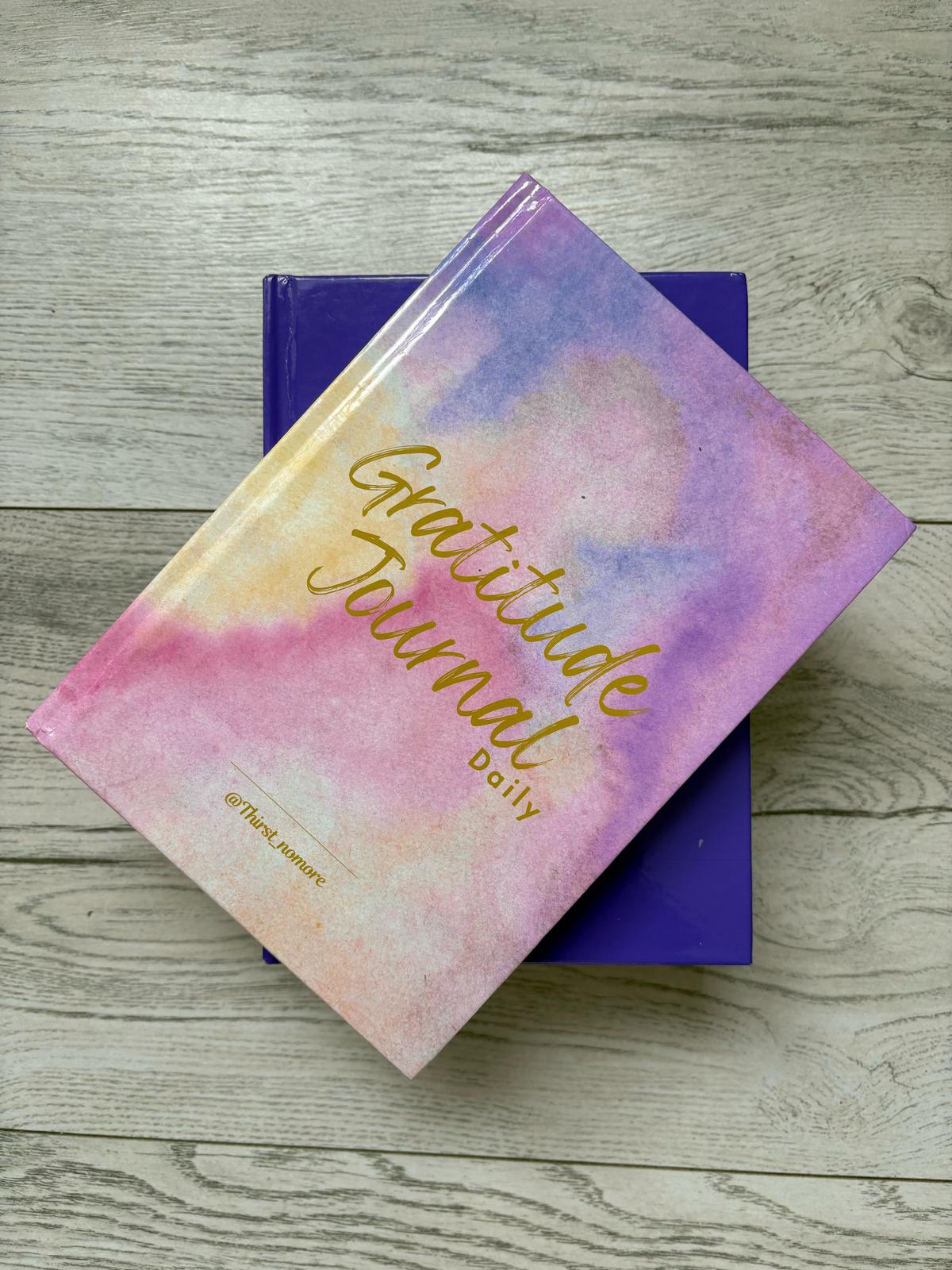 hardback undated daily gratitude journal in the colour Easter Pink