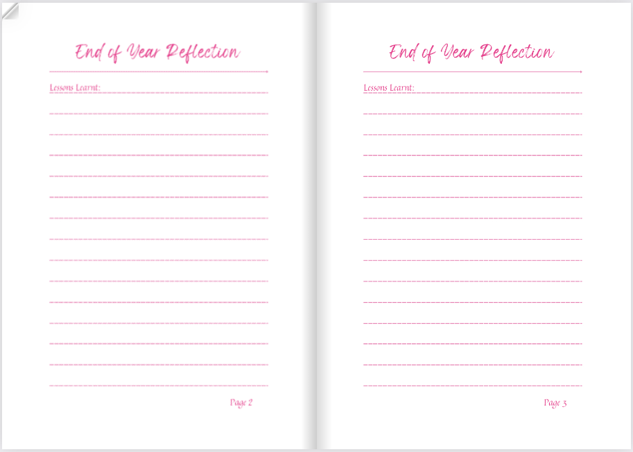 hardback undated daily gratitude journal in the colour Easter Pink