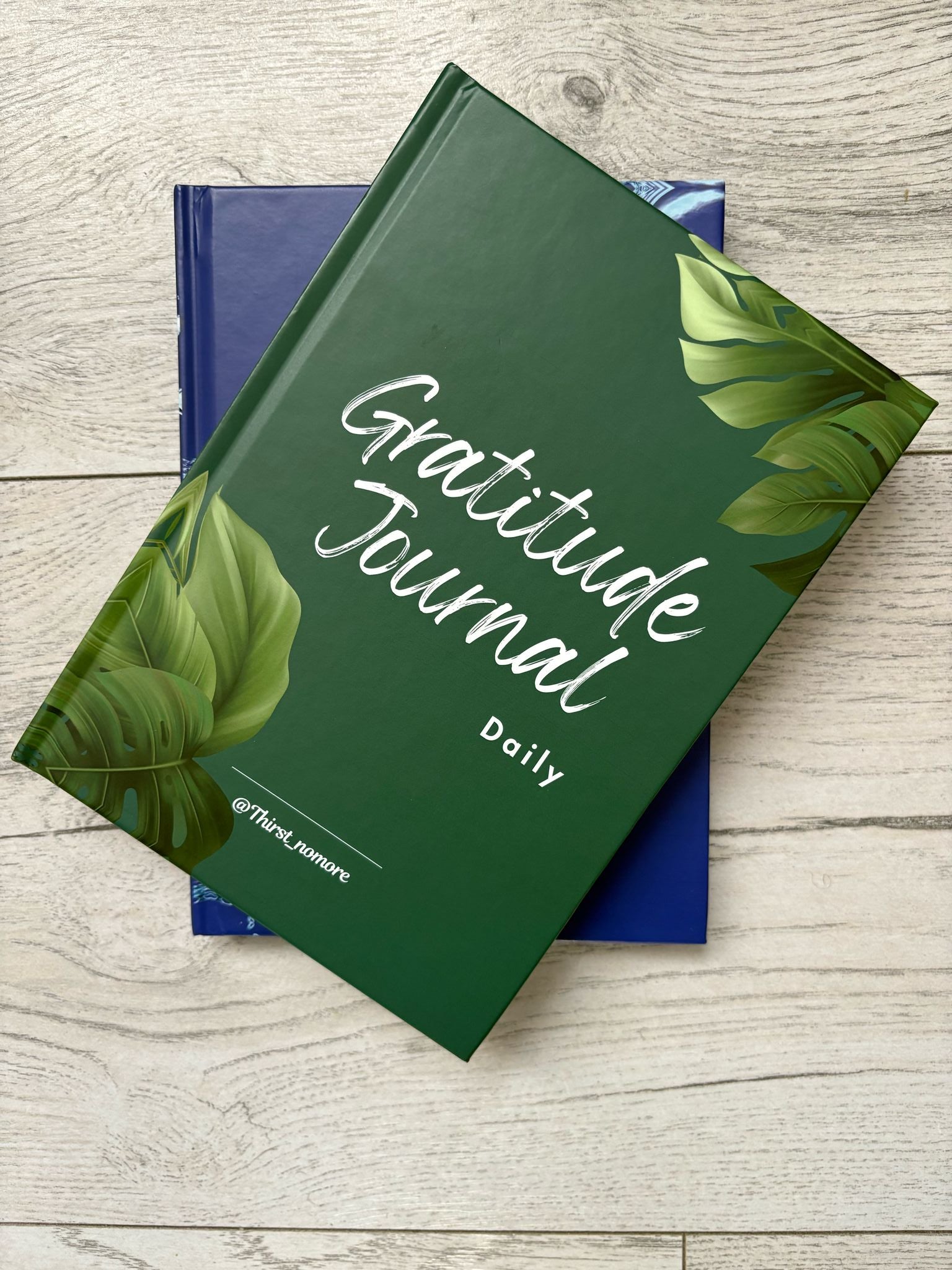 Gratitude Journal - A5 - Jungle Green - Front Cover - 45 Angle