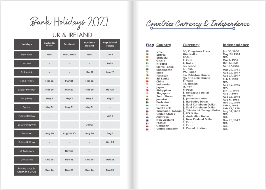 Hardback gratitude journal