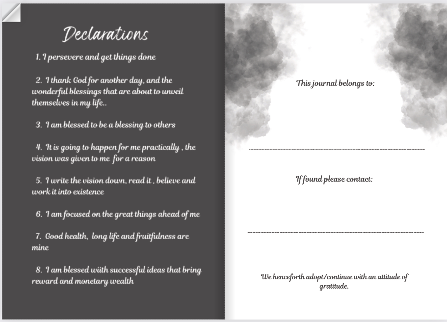 Thirstnomore Gratitude journal