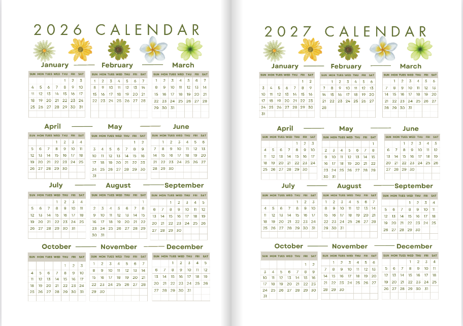 Gratitude Journal - Mothers Day  - Green