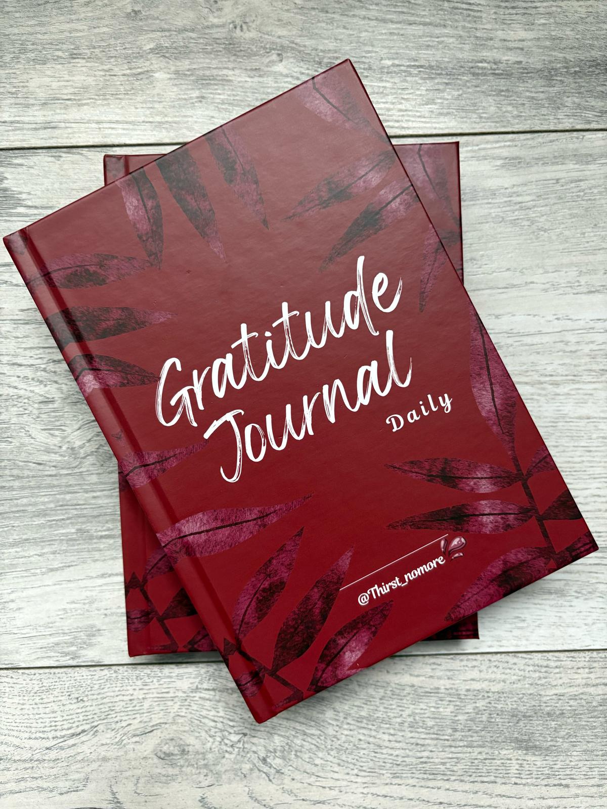 Hard cover red Gratitude journal